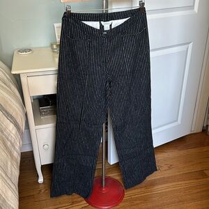 Sundance Pinstriped Linen Pants Size 4